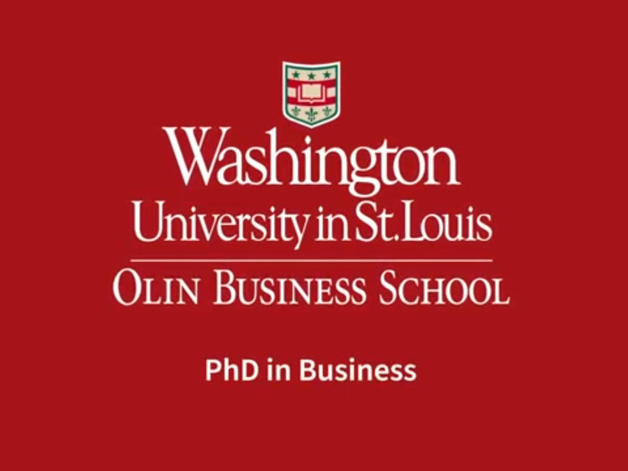 WashU Olin’s PhD program in organizational behavior examines how individuals and groups affect and are affected by organizations and the people in them.