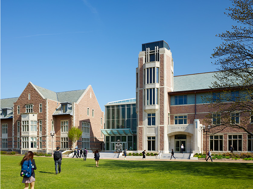 Bauer Hall on WashU's campus