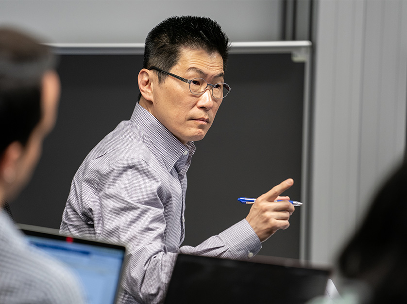 Olin's Professor Sam Chun teaching students