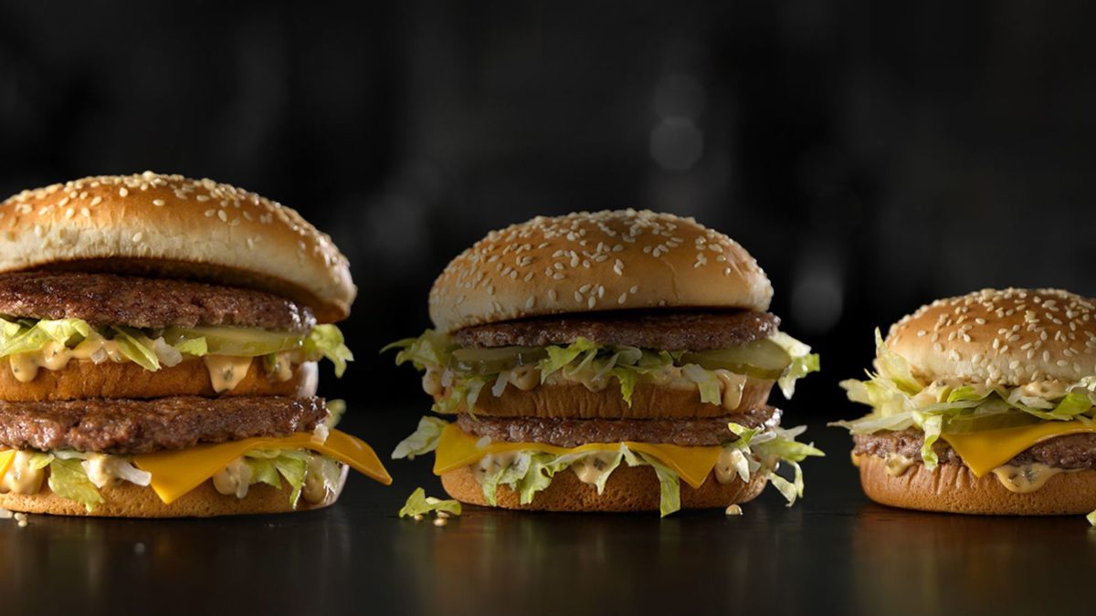 Photo of three hamburgers