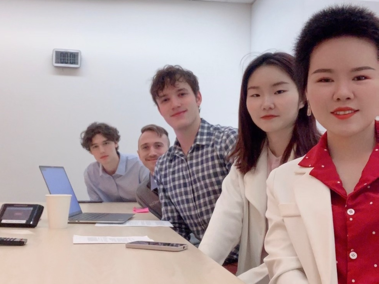 Pictured above is the CELect Carma team just before presenting final project findings to Carma’s CEO and his advisors. From left: Julian Tornusciolo, BSBA 2024; Jay Harrington, JD 2023; Eric Arlen, BUCS 2024; Willow Xiong, MSBA 2023; and Miao Li, MBA 2024.