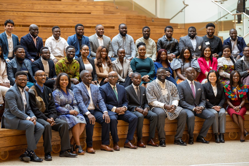 Speakers, OABC members and invited guests of the 2023 OABC business forum. Taken in Frick Forum, Knight Hall.