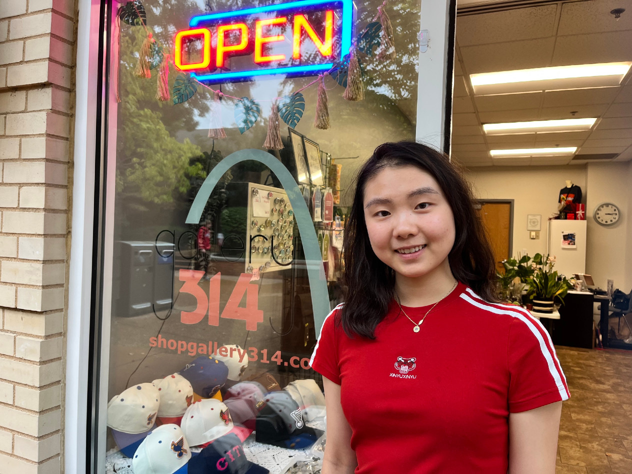 Spring Zhou, BSBA 2026, owns and operates Gallery 314, a gift shop on the South 40.