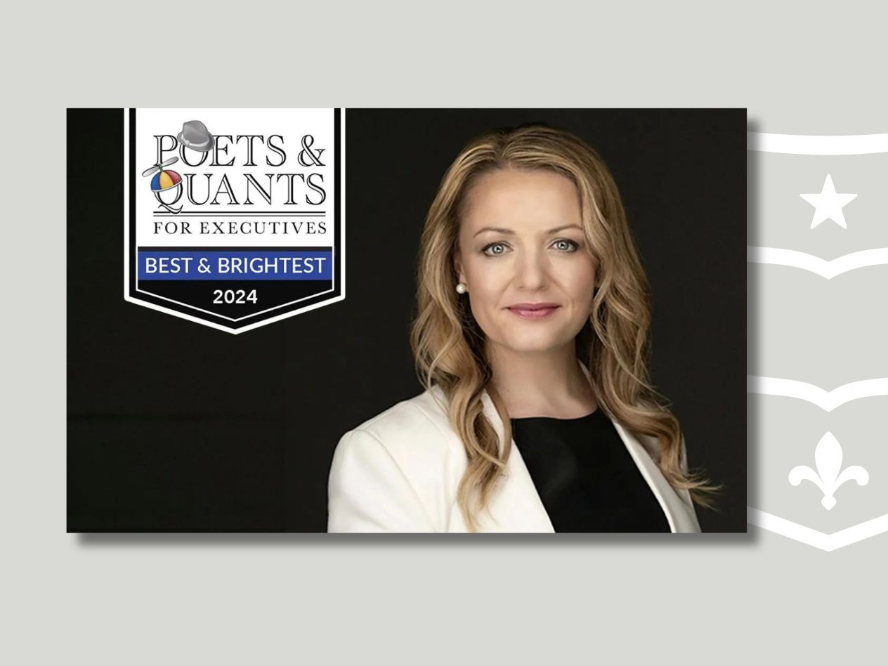 Erin Nazetta, with a caption: Poets and Quants 2024 Best and Brightest Executive MBA