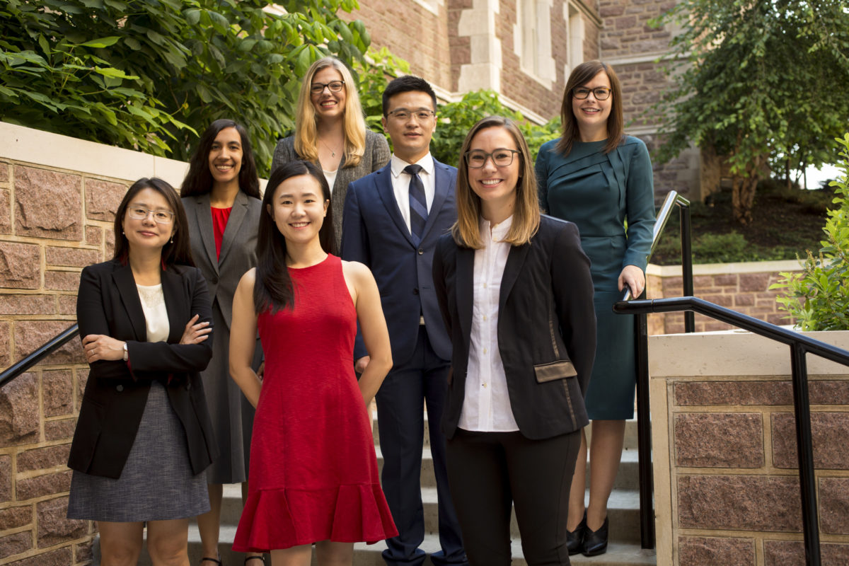 New faculty in 2017. First row, Karam Kang, Xing Huang, Ashley Hardein; second row, Hannah Perfecto, Zhenyu Liao; third row, Sydney Scott, Rachel Ruttan.