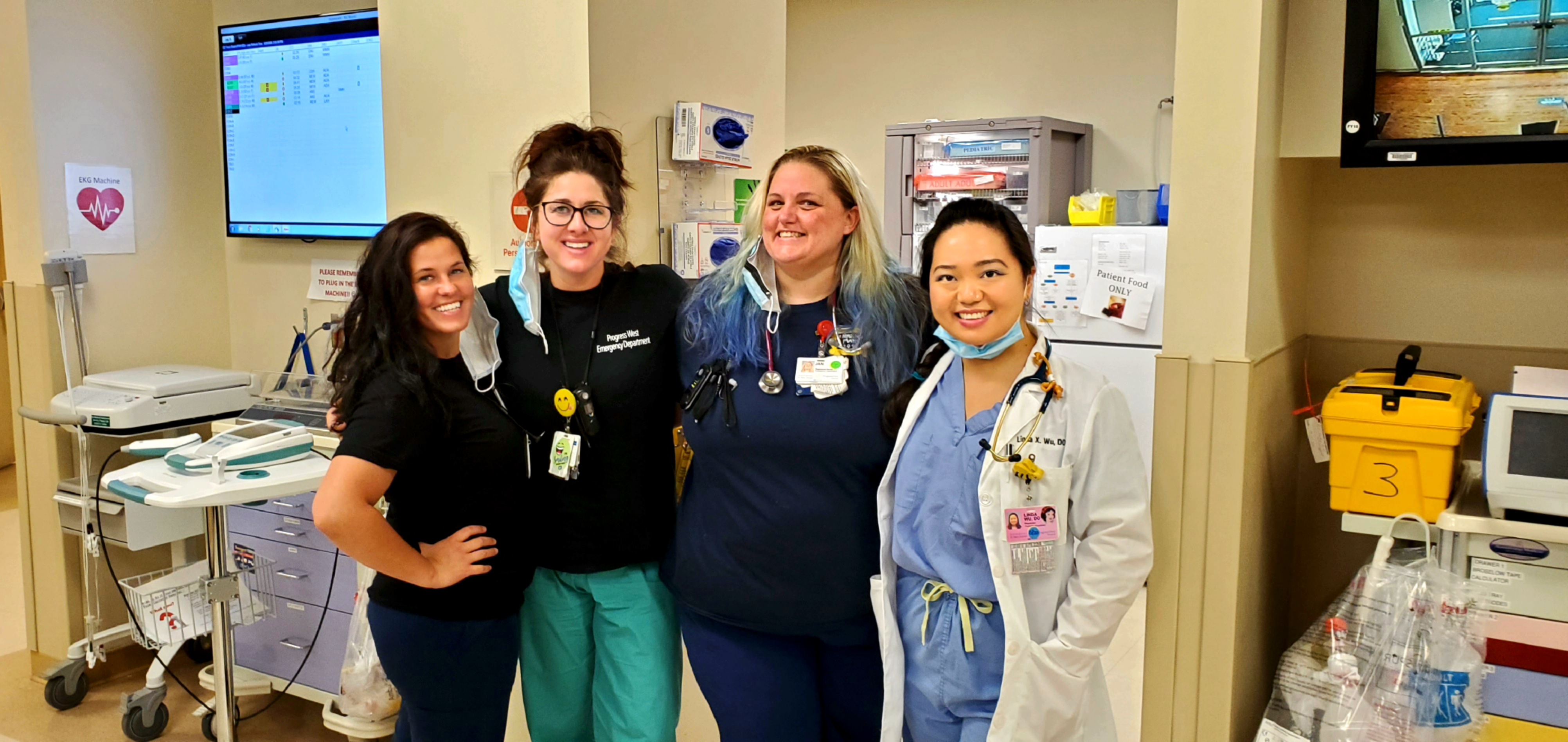 Wu with a few of her Emergency Room nurses