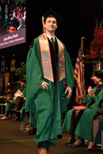 Hardy at his 2021 graduation