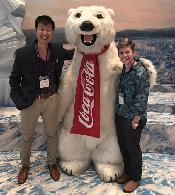 Snapping selfies with the Coke Polar Bear!