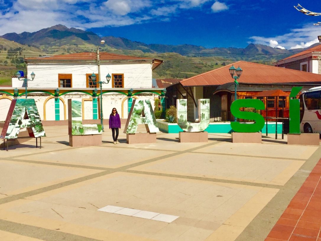 Shannon Turner in her family’s hometown of Alausi, Ecuador.
