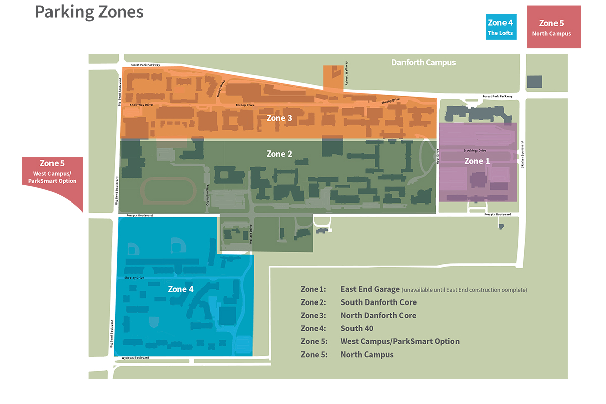 WU Parking Zones 2017 map