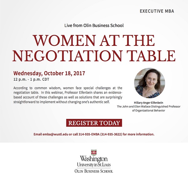 Webinar - Women at the Negotiation