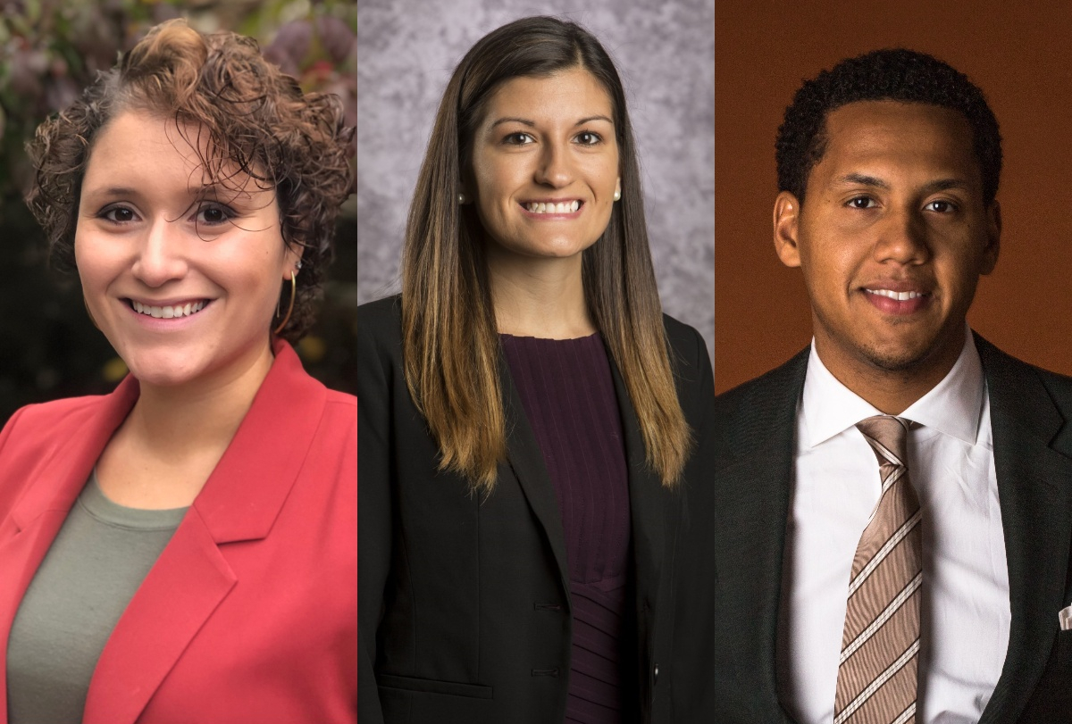 Entrepreneurship students and alumni: Tova Feinberg, MBA ’22; Shannon Turner, MBA ’18; and Lloyd Yates, MBA ’22.