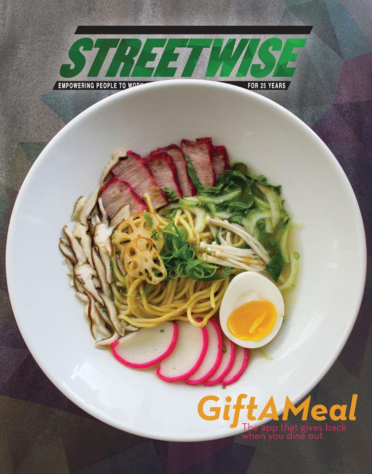 GiftAMeal is also featured on the cover of StreetWise Magazine in Chicago this month.