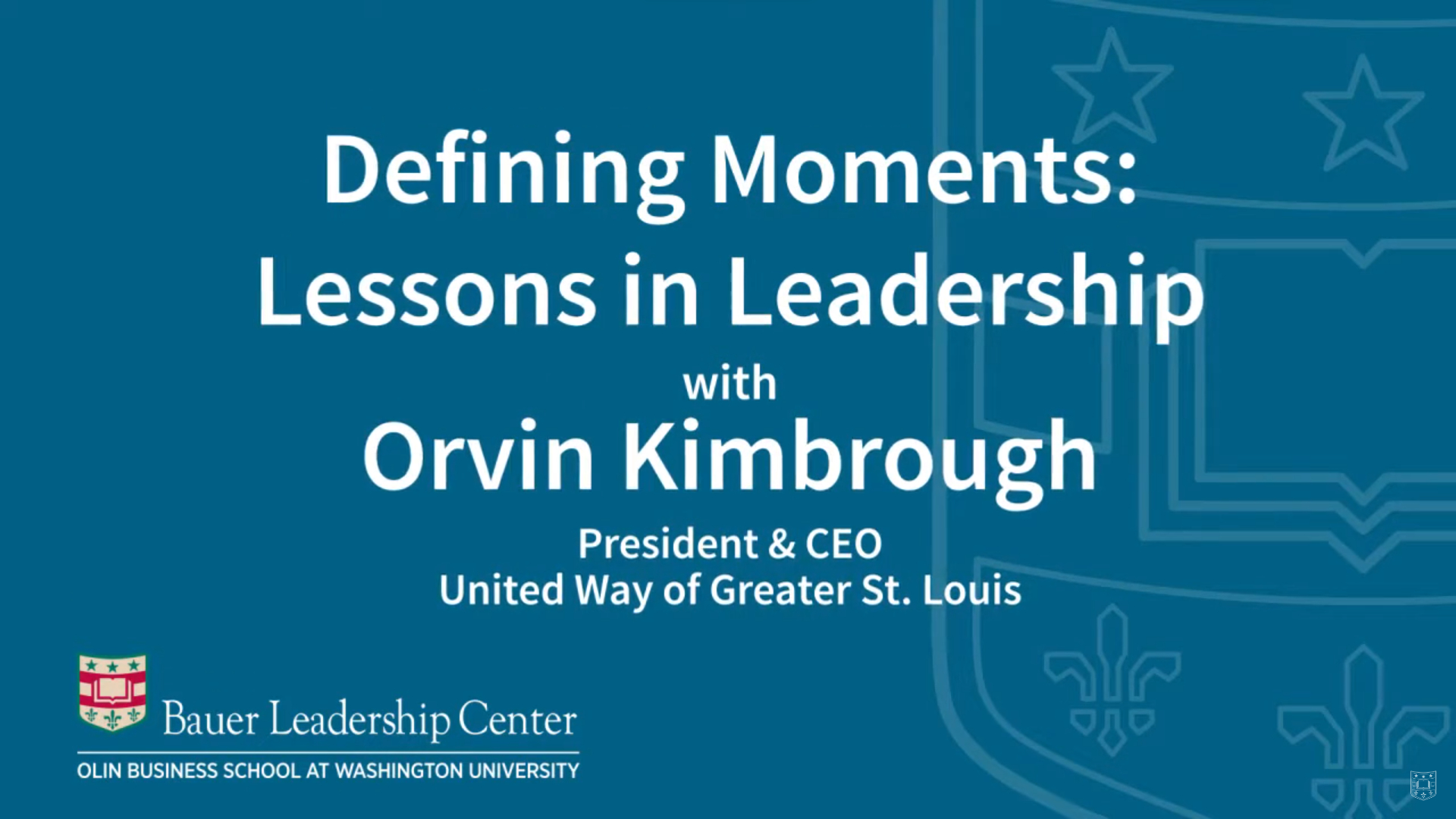 WashU Olin's Bauer Leadership Center: The Power of Mentors